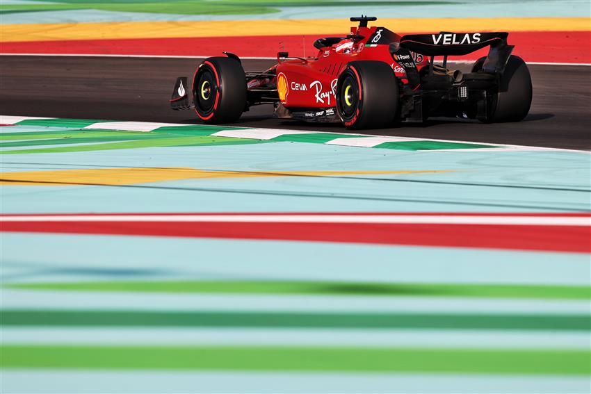 F1 car on Jeddah race track